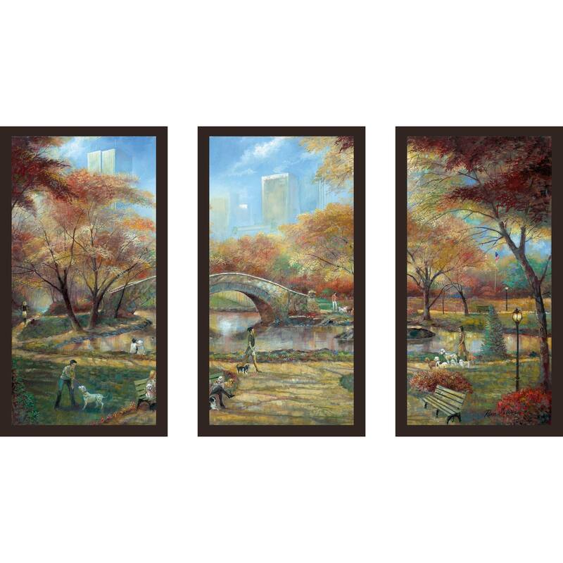 "Dog Park" by Ruane Manning 3 Piece Print on Acrylic Bed Bath